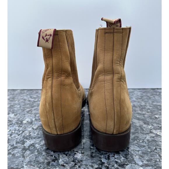 El Canelo Botin Charros Mens Mex 30 Brown Leather Slip-On Ankle Chelsea Boot main image 4